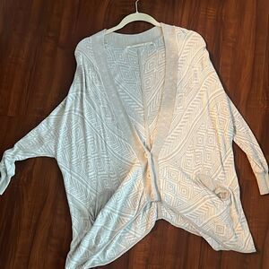 Gray Oversized Cardigan - Poncho Like - 12th Street by Cynthia Vincent - Small